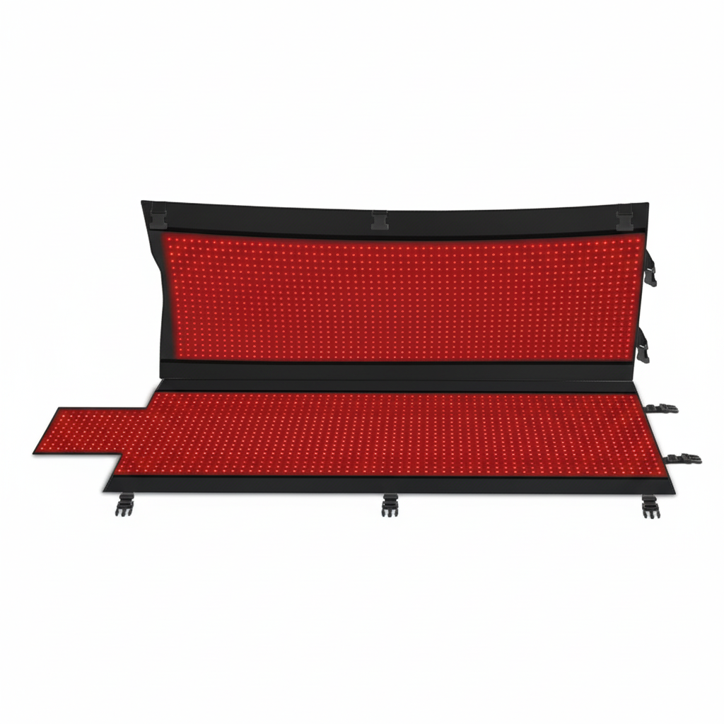 2025 New Dual Wavelength LED Beads 660Nm&850Nm Red Light Therapy Mat Full Body Used to Relieve Pain 71''X 33''(Black)