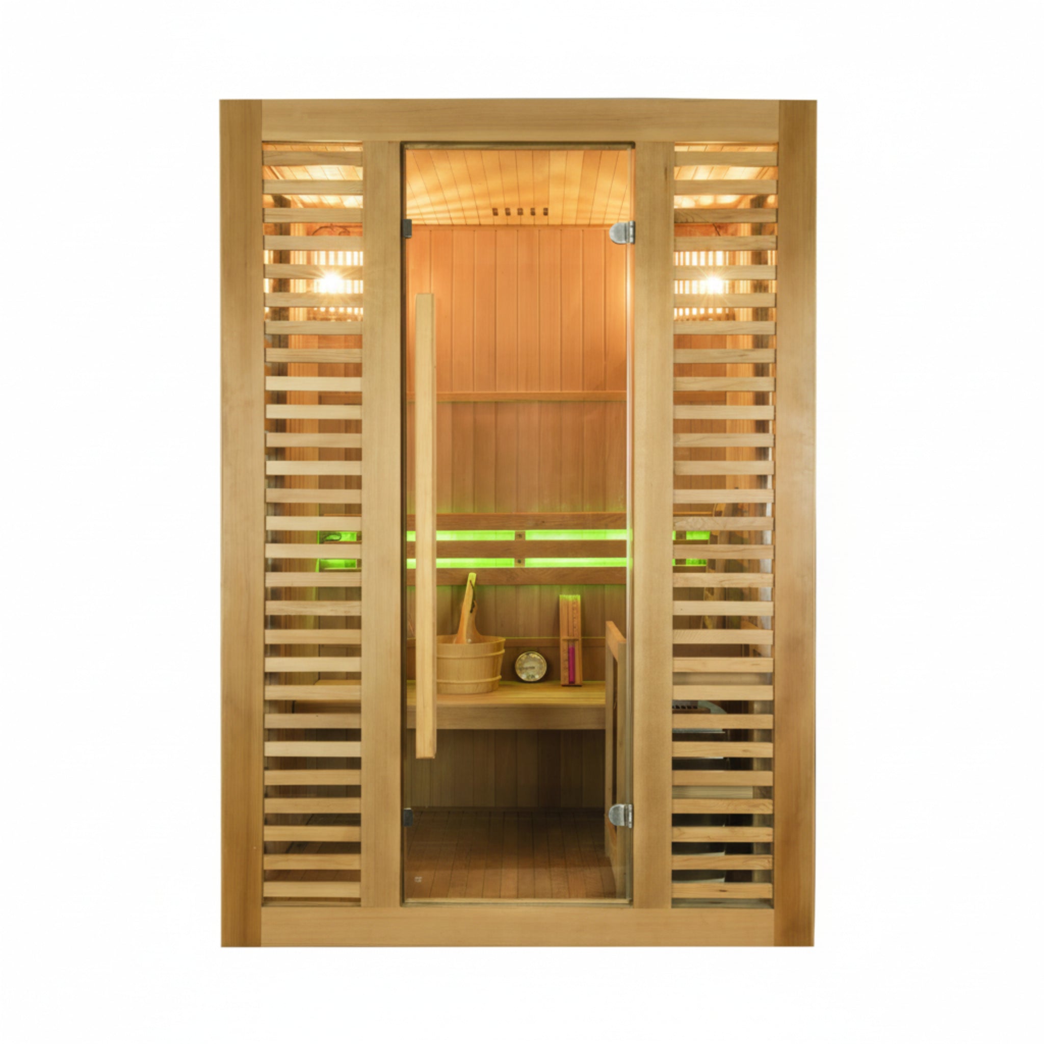 Sauna Cabin Finnish Steam Sauna 2/3 Places Complete Package with Harvia 3.5 Kw